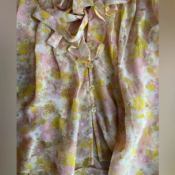 For Love & Lemons floral chiffon top - Picture 9 of 11